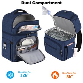 LTINVECK Cooler Backpack, 330ml Capacity, Insulated, Leakproof, Anti-Theft, Blue