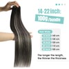 YoungSee Real Hair Wefts Black 35 cm Hair Wefts Real