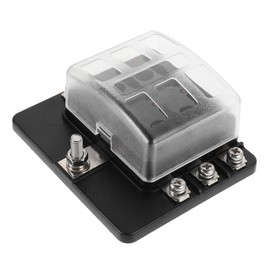 Ciieeo 1 Sets Way Automotive Fuse Box with LED Indicator Light Compact Fuse Block Holder for Cars Trucks Boats Efficient Multi Circuit Connections for Space Applications