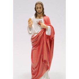 Vittoria Collection Sacred Heart of Jesus Christ Italian Statue Sculpture Figure Figure Made in Italy 11.5"