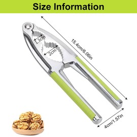 Nutcracker, walnuts, multifunctional nut cracker, nut cracker with non-slip handle, walnuts nut opener, kitchen appliances for pecan walnut almonds, hazelnuts, pistachios, walnut opener tool (green)
