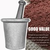 Cast Iron Mortar and Pestle Rock-Ore Crusher Mortar Large Size