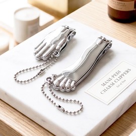 [Shop] Mini Nail Clipper Set Portable Keyring Nail Claw Cleaning Tool, Hand Shaped Nail Clipper, 1 Piece / [쀼샵] 미니 손발톱깎이 세트 휴대용 키링 손톱 발톱 정리 도구, 손모양손톱깎이, 1개