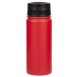 FIFTY/FIFTY 16oz, Double Wall Vacuum Insulated Café Water Bottle, Stainless Steel, Flip Cap w/ Wide Mouth, Cherry Red, 16oz/473ml, (V16003RD0)