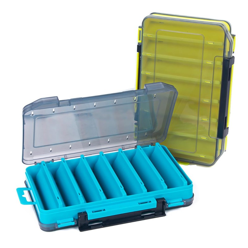 AIMALL 14-Compartment Fishing Tackle Box, Dual-Sided, Lightweight Lure and Hook