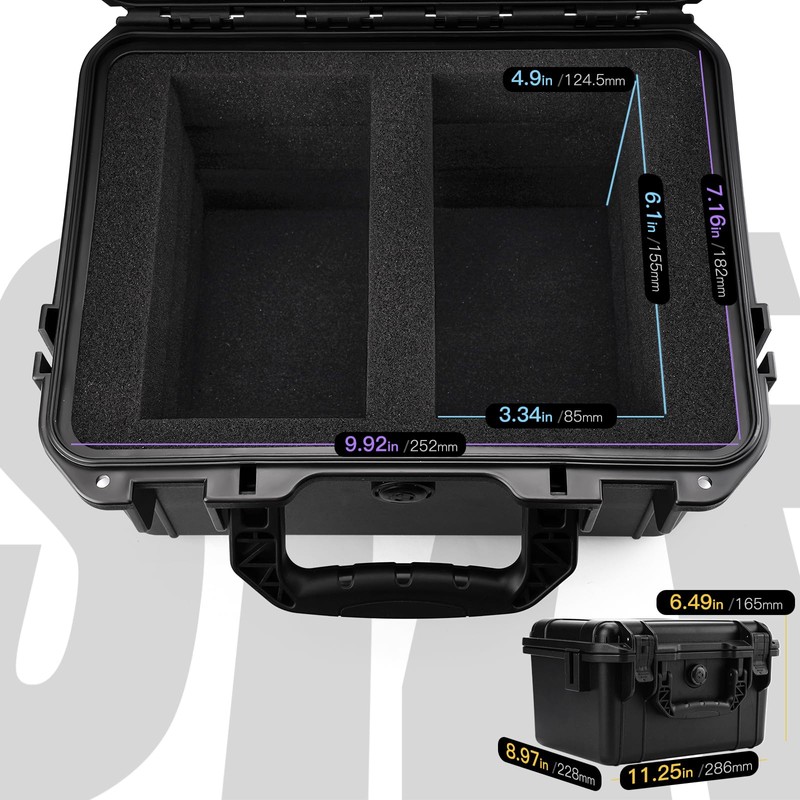 QINGUANG Graded Card Storage Box,Trading Card Case with 4 Foam