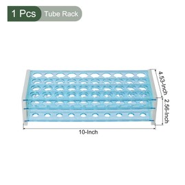 YOKIVE Test Tube Stand Polypropylene Test Tube Holder Suitable for 15-18mm Lab Test Tubes Blue 40 Socket