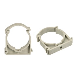 sourcing map 25mm Dia Pipe Clamps Clips, PPR Water Hose Fittings Tube Holder with Lock for Water Supply Gray 12 Pcs