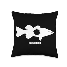 Angler, Fischer, Angel Fish Fish Outifts And Gifts Angel, Angler, Fisherman Outfit Bass Fishing Throw Pillow, 16x16, Multicolor