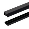Randall Manufacturing 1/4" Plastic Sliding Door Track (Black, 4 FT