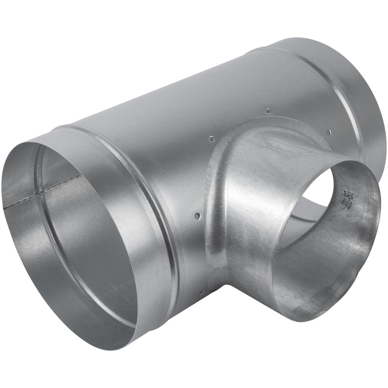 8'' Inch Duct T-Joint Splitter to 6" Inch 90° Degree