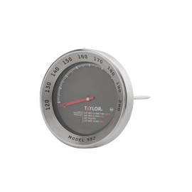Taylor Pro Series Leave in Meat Thermometer, Temperature Monitoring: 120F to 200F, Black