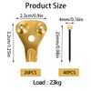 WAenZeeNH 20 Piece Sets Heavy Duty Picture Hooks Hold 50LBS
