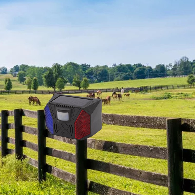 Solar Security Alarm Siren with Remote Control USB Cable Yard