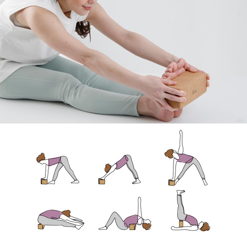 Alpha Yoga Block Cork Sliet Block