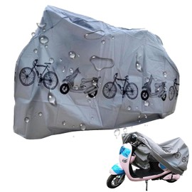 Bicycle Cover Waterproof, Bicycle Garage Outdoor Bike Cover, Bicycle Cover, Rain Cover Bicycle, Bicycle Garage Protective Cover, Bicycle Garage Universal Anti-Dust Rain UV Protection (Grey)