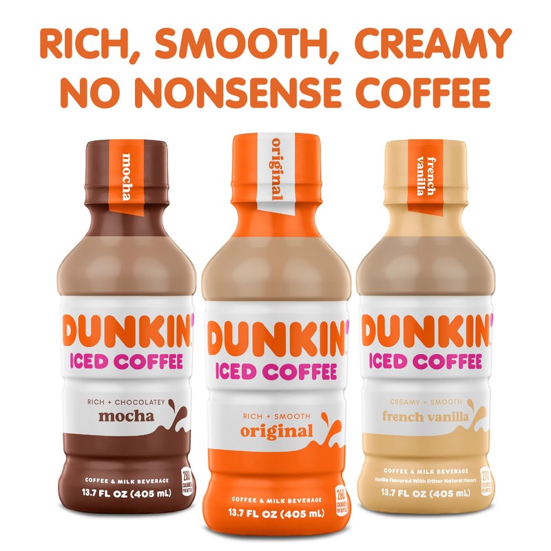 Dunkin' Donuts Mocha Iced Coffee Bottle, 13.7 fl oz