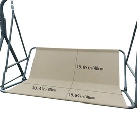 Replacement Swing Seat Cover, 600D Oxford Cloth Waterproof 2/3 Seat Patio Swing Seat Replacement Covers for Outdoor Porch Garden Yard Swings (Beige/33.4’’x18.89’’x18.89’’)
