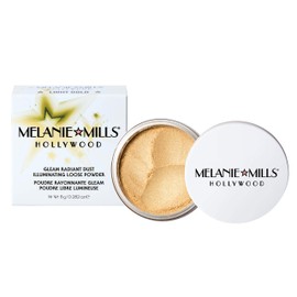 Melanie Mills Hollywood Gleam Radiant Dust Shimmering Loose Powder for Face & Body - Light Gold, 8g