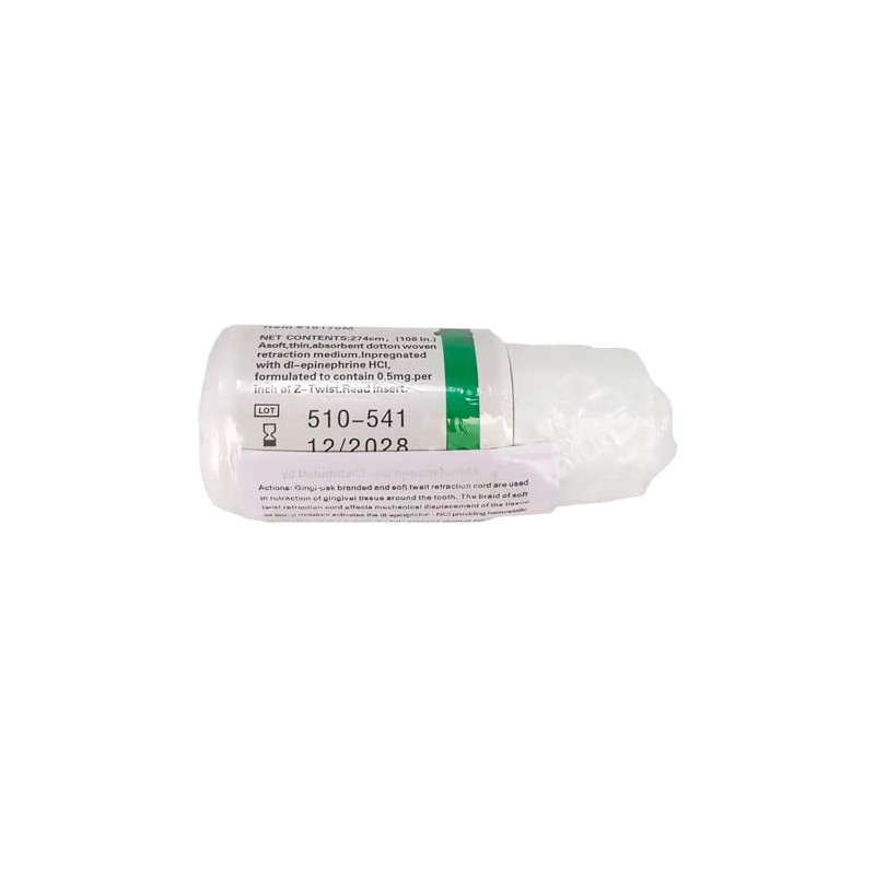 Hilo de algodón tejido para retracción gingival dental, material profesional