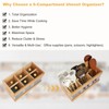 yazi Extra Large Bamboo Utensil Holder for Kitchen Counter -