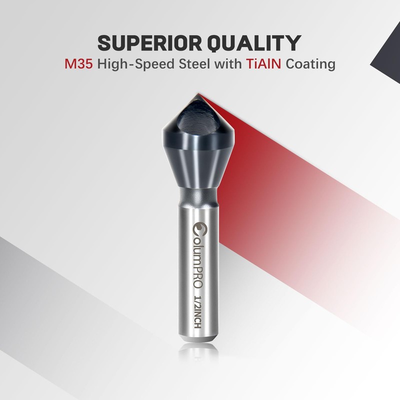 ColumPRO TiAlN Cobalt Single-End Countersink Chamfer Tool - Heavy-Duty M35