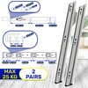 2 Pairs Ball Bearing Drawer Runners 350 mm x H