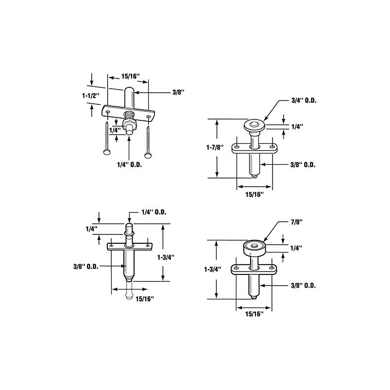 Prime-Line N 7535 Bi-Fold Door Hardware Repair Kit, Includes 2