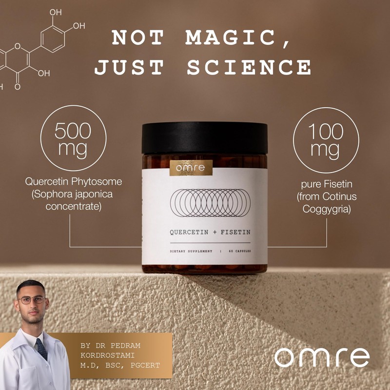 OMRE Quercetin and Fisetin Supplements - Third-Party Tested Senolytic Supplements
