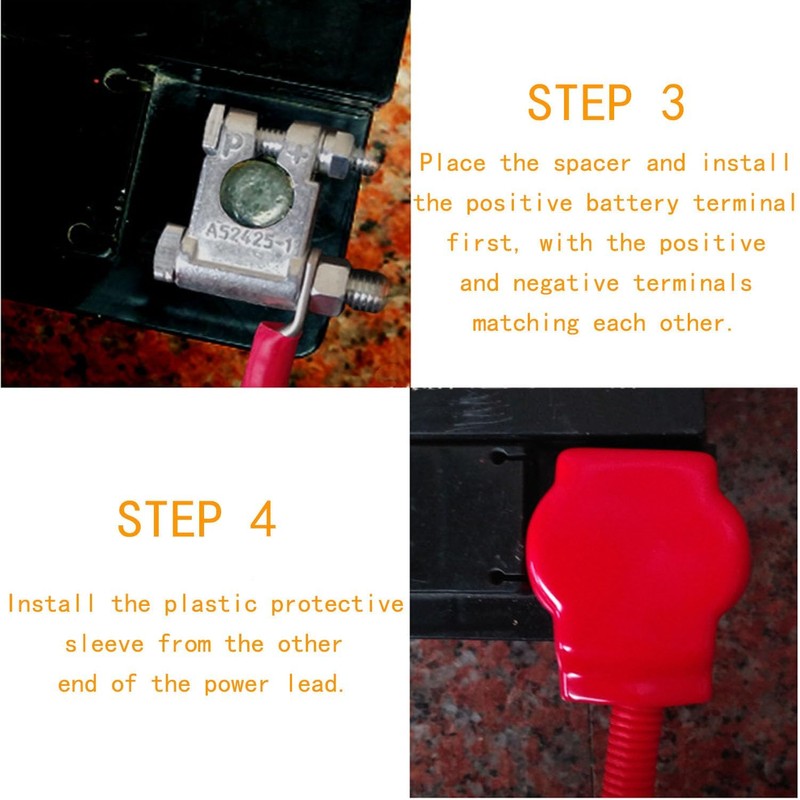 DLronwey Battery Terminal Connectors,Military Spec Positive Negative Heavy Duty Battery