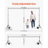 VEVOR Backdrop Stand, 6.5 x 10 ft Adjustable Photo Backdrop