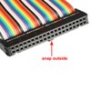 sourcing map IDC Ribbon Cable Coloured Rainbow Wire 40 Pins