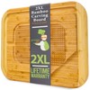 GREENER CHEF 24 Inch 2XL Meat Carving Board with Lifetime