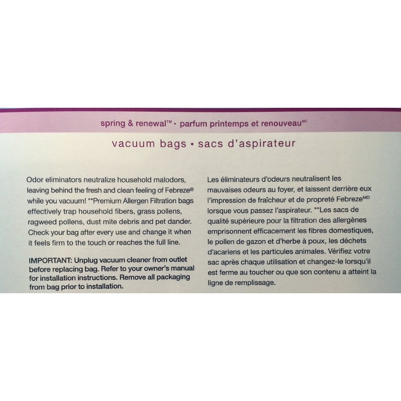 Febreze Vacuum Bags, 3 Bags, 2-Pack (6 Total Bags)