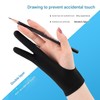 Double layer anti misoperation thick spandex two finger gloves, flat