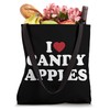 I Love Candy Apples Funny Fall Tote Bag