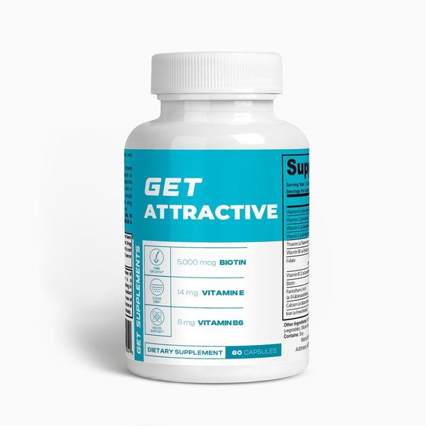 GET ATTRACTIVE Supplements - Natural Beauty Formula with Biotin &