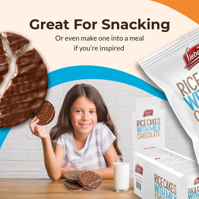 Lieber's Milk Chocolate Rice Cakes, Snack Pack, Gift Pack, Kosher