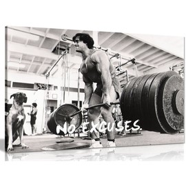 Bodybuilding Fitness Motivation Motivational Canvas Wall Art Picture Print (12x8in)