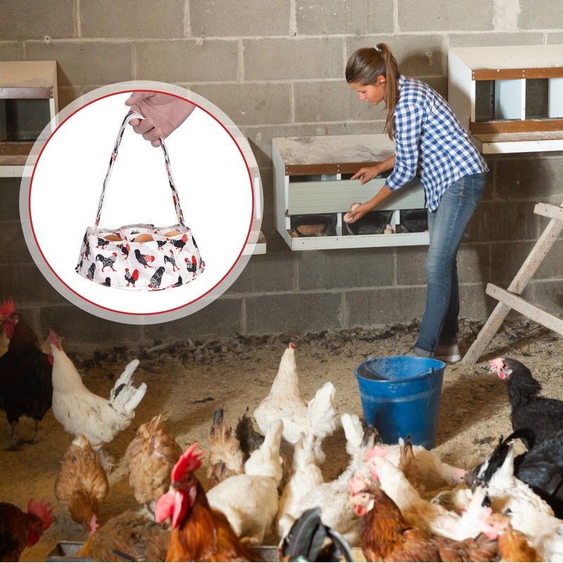 Egg Bag, Mini Egg Collecting Basket with 7 Compartments Egg