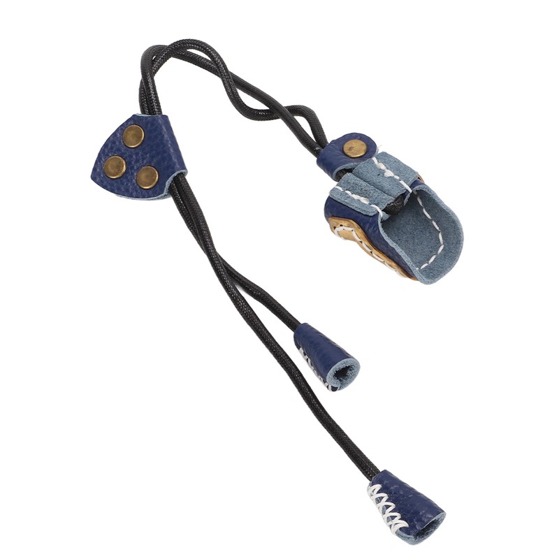 Archery Thumb Protector Regulable Design Safety Rope Brass Cowhide Material