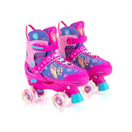 RunRRIn Adjustable Kids Roller Skates for Girls Boys with Light Up Wheels –Skates for Kids Ages 6-12, Toddler 3-5, Youth and Women Beginners Indoor and Outdoor