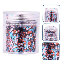 Mikinona DIY Nail Art Supplies 16 Bottles Manicure Shining Sequins Glitter Primer Easy to Apply Nail Accessories