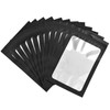 100Pcs Black Mylar Ziplock Bags Foil Sealed Bags Holographic Plastic