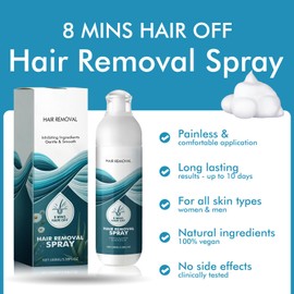 2 Stück Haarentfernungscreme, Enthaarungscreme, Schnelle und Effektive Haarentfernung für Männer Frauen, Creme zur Haarentfernung für Achsel, Brust, Arme und Beine, Hair Removal Cream, 07