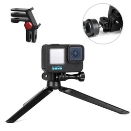 HSU 90° Vertical Action Camera Adapter for GoPro, Aluminum Tripod Mount with Cold Shoe Hole for Hero 13/12/11/10/9/8/7/6/5/4/3