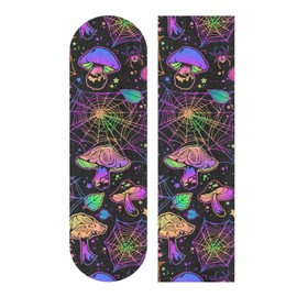 VitVerCosy Magic Spider Web Skateboard Grip Tape Longboards Griptape Bubble Free Anti-Slip Deck Sandpaper for Rollerboard 10" x 40" (Color25, 33.1x9.1in)
