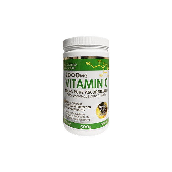 Naturopathic Labs Vitamin C 100% Pure (Ascorbic Acid) - 500 + 250g Crystals FREE