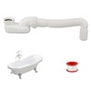 Low Profile 1 1/2 P Trap, Flexible Bathtub Shower Drain