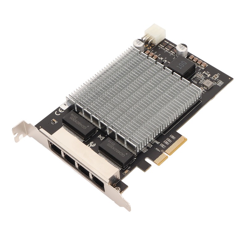 PoE Network Card 4 RJ45 Ports PCIe Slot 2.5G 30W